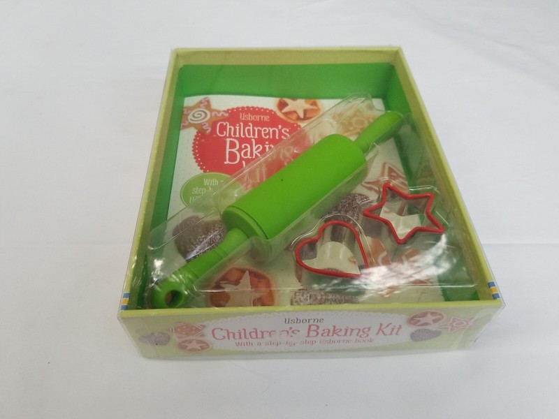 Usborne Childrens Baking Kit, Rolling Pin, Cookie Cutters And Instruction... gallery