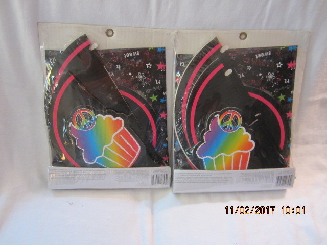 Lot of Two New in the Package WILTON TREAT STAND Peace Sign Cup Cake Stands
