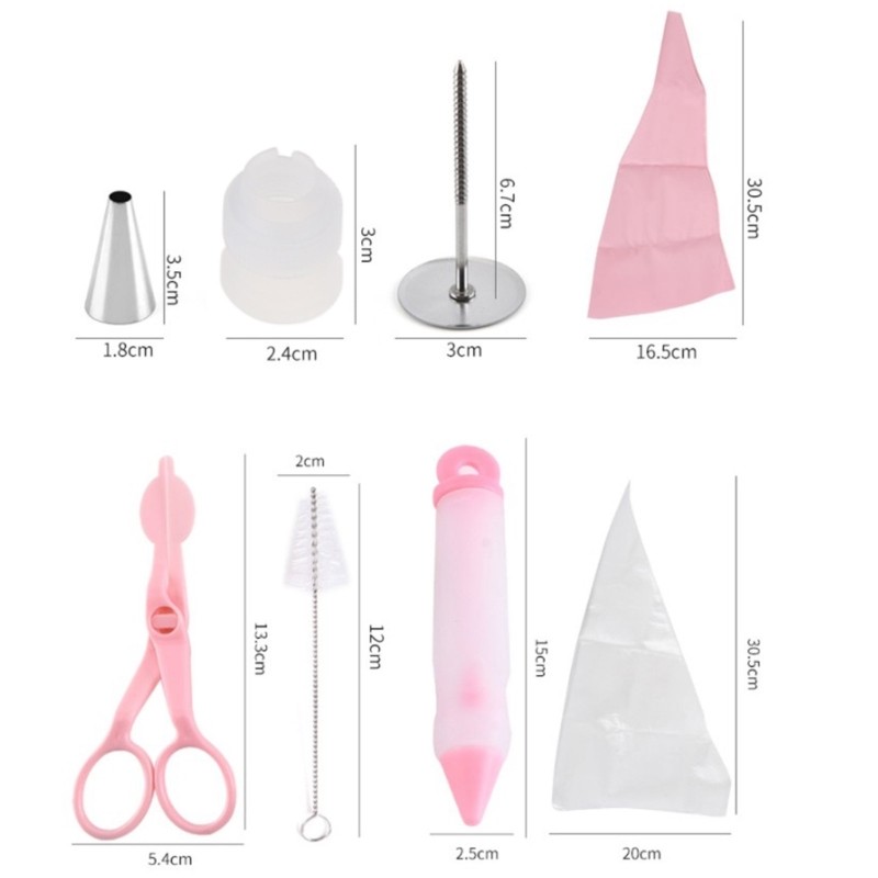 61 Pieces Cake Decoration Tools with 36 Icing Tips Bags Coloring Brushes gallery