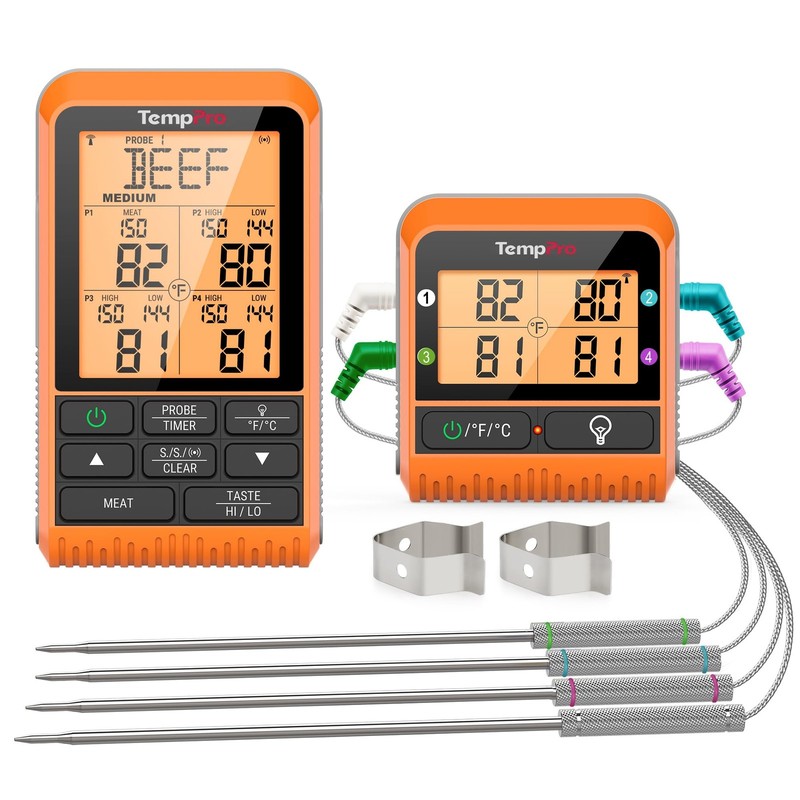 TempPro TP829 Wireless Meat Thermometer 1000ft