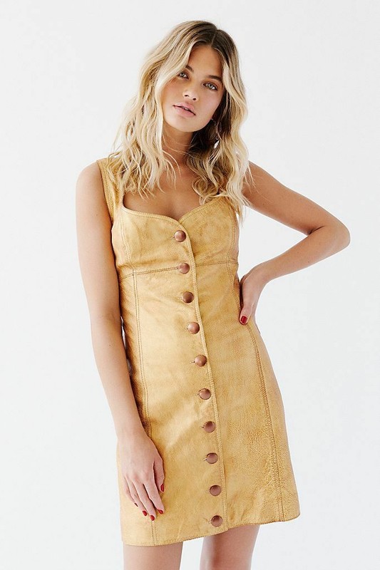 Free People Goldie Leather Mini Dress-10