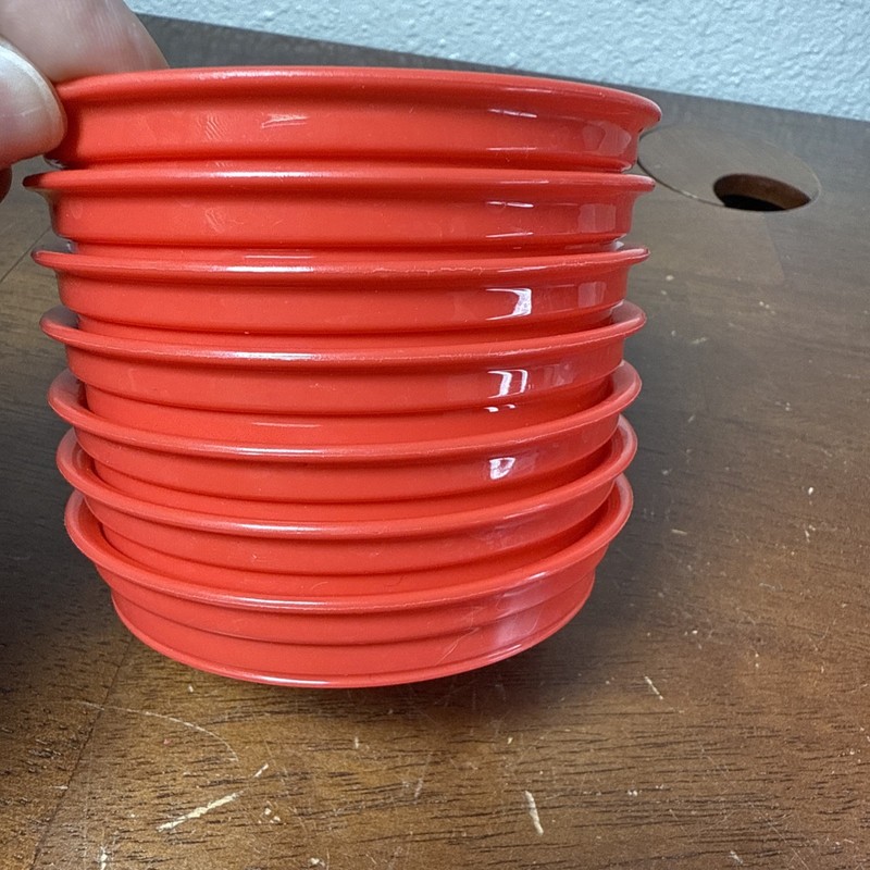 Pampered Chef Christmas Cookie Cutters Set of 7 Stackable Red Kid Safe gallery