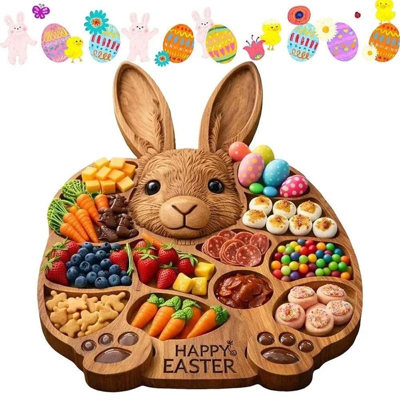Great Gift Easy To Clean 14" X 14" Wooden Serving Board gallery