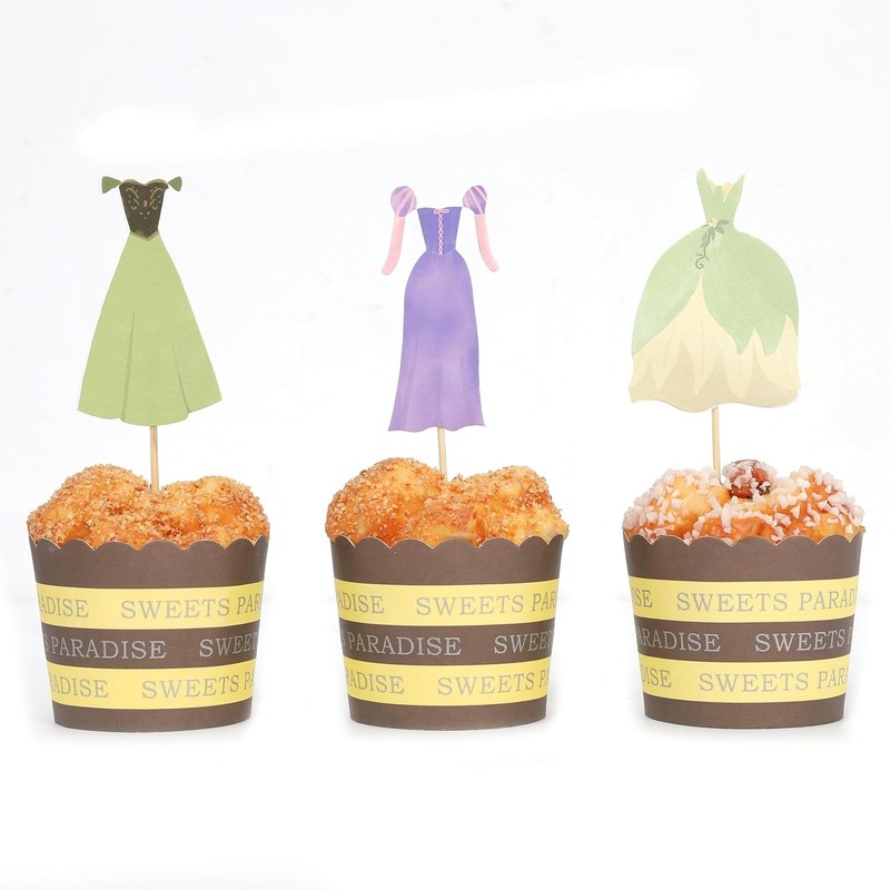 Princess Party Cupcake Topper - Princess First Birthday Party Decoration,Dress gallery