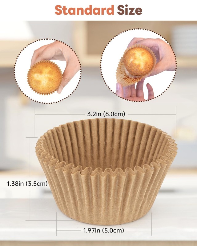 Nonstick Cupcake Liners Greaseproof Muffin Baking Cups 200 Pack gallery