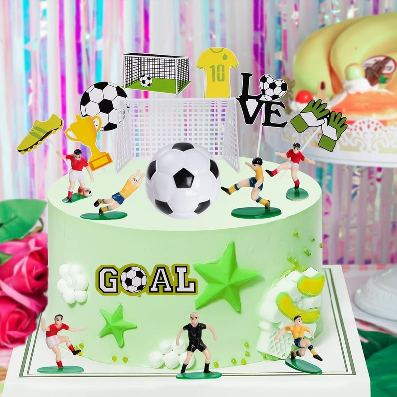 18 Pieces Soccer Cake Topper Decorations Soccer Ball Cupcake Topper Soccer gallery