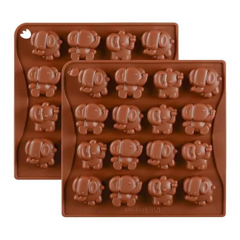 2 Pack Elephant Chocolate Candy Molds, Elephant Silicone Keto Fat Bombs Molds…