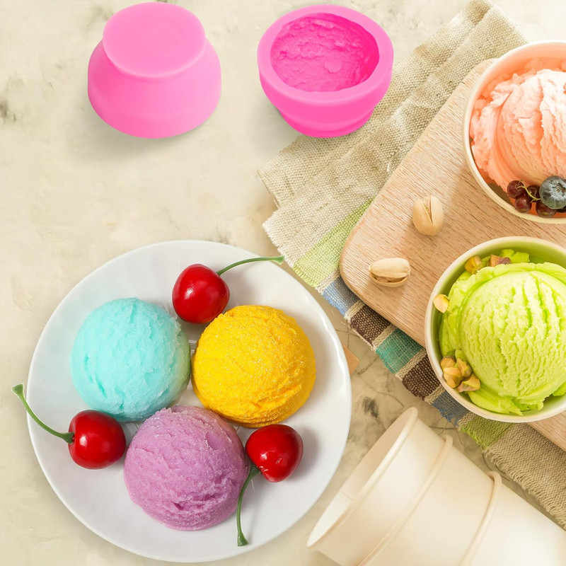 Silicone 3D Ice Cream Ball Shape Silicone Molds Cookie Pastry Mould Soap Candle gallery