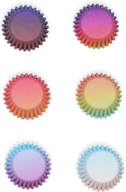 Mini Cupcake Liners Cupcake Cups 300-Count Food Grade Gradient Design Cupcake Pa gallery
