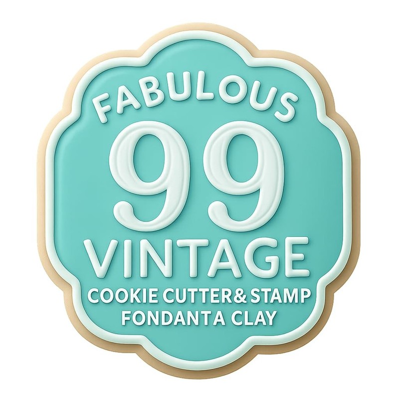 Fabulous 99 Vintage Cookie Cutter & Stamp, Fondant & Clay - 4x4" gallery