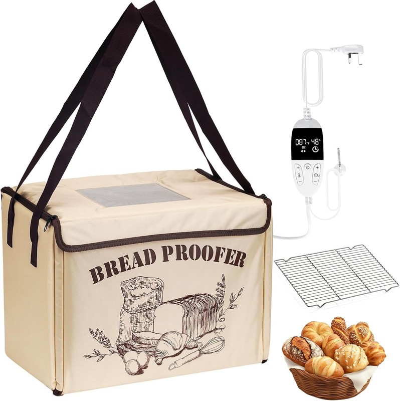 Foldable Bread Proofing Box with 50-113℉ Temp Control & 48H Timer, Sour