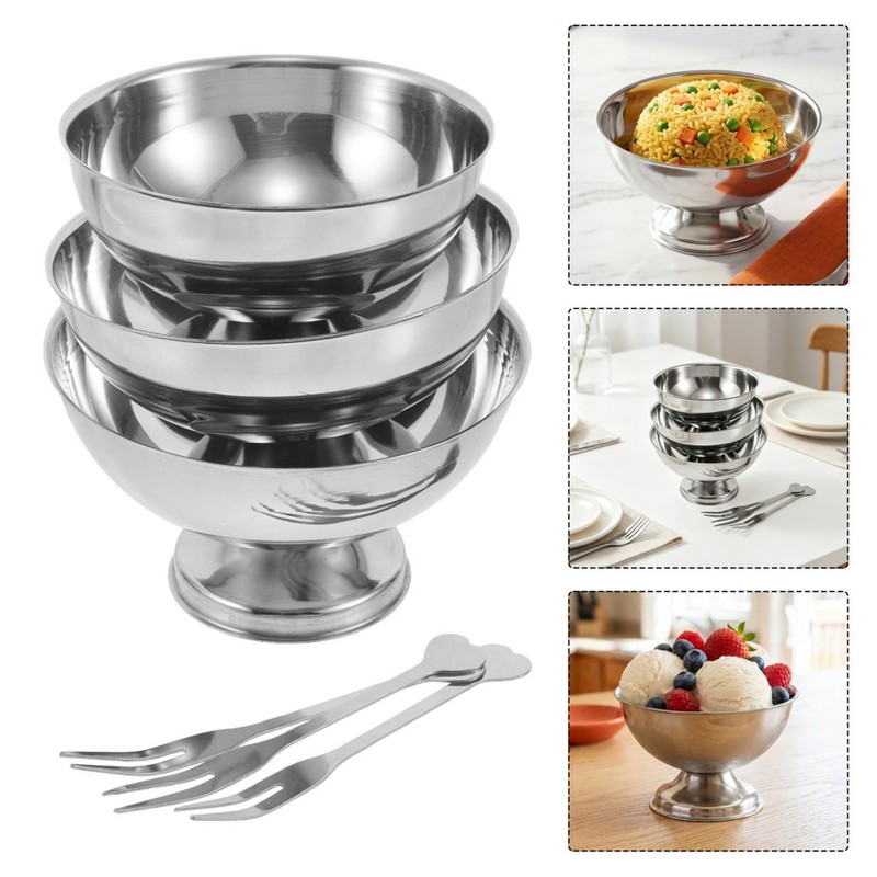 3pcs Stainless Steel Rice Shaper Mold – 3 Sizes Food Plating Tool for Egg Fried