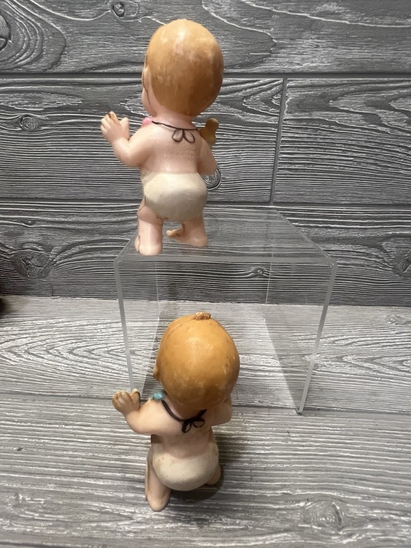 Baby’s First Birthday Hard Plastic Wilton Girl and Damaged Boy Vintage 1960s gallery