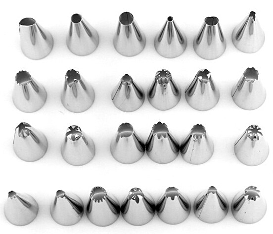 25 Pcs Icing Tip Icing Piping Nozzles Set Cupcake Cake Baking Decorating Kit Set gallery
