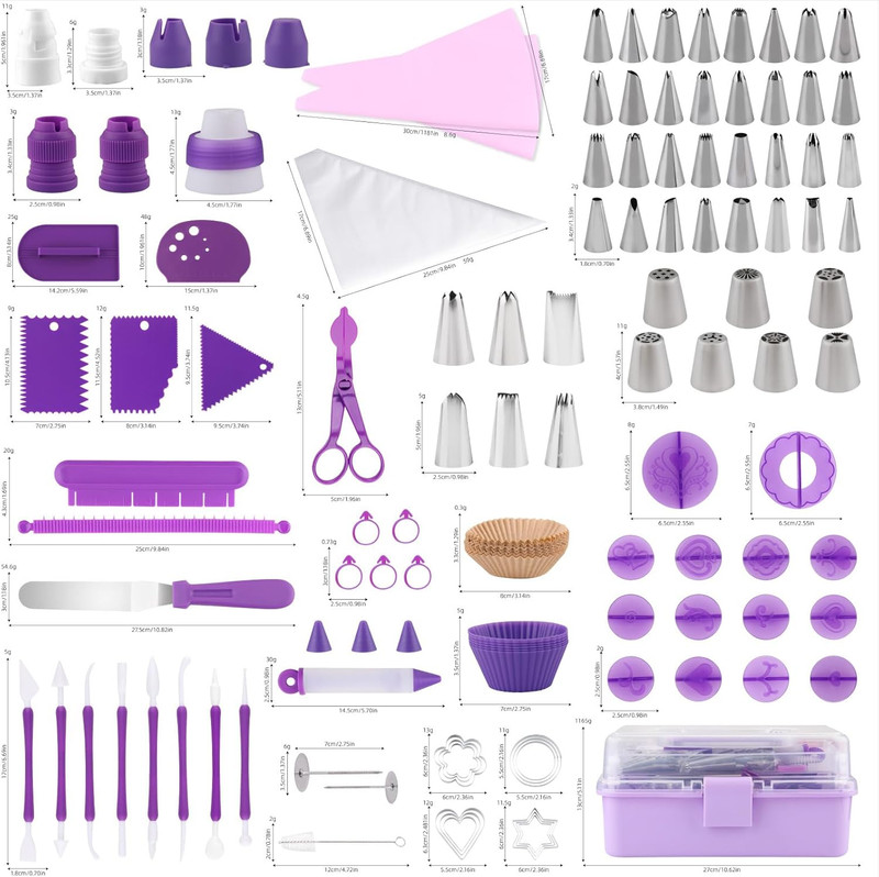 Cake Decorating Kit: Decorating Supplies Tools Kit 235 PCS Baking Accessories In gallery