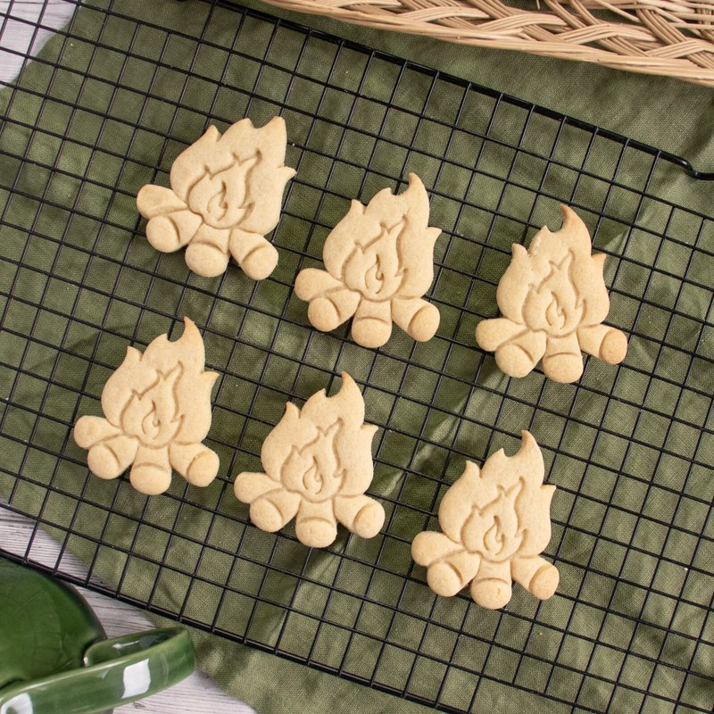 Bonfire Cookie Cutter - summer camp glamping outdoor hiking scout camping fire gallery