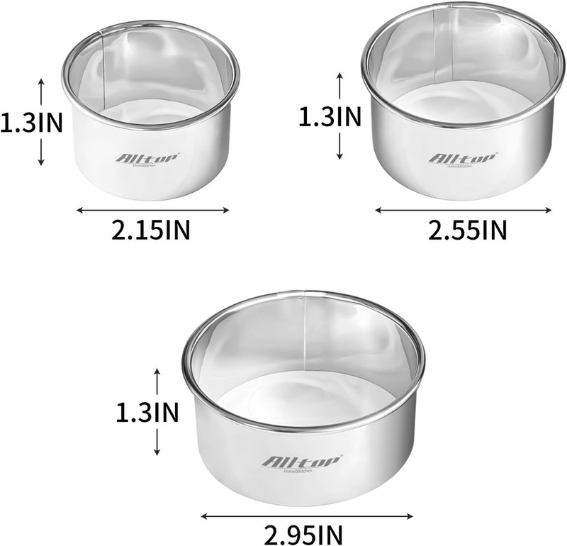 Circle Biscuit Cutter Set –Stainless Steel Baking Supplies for Effortless round gallery