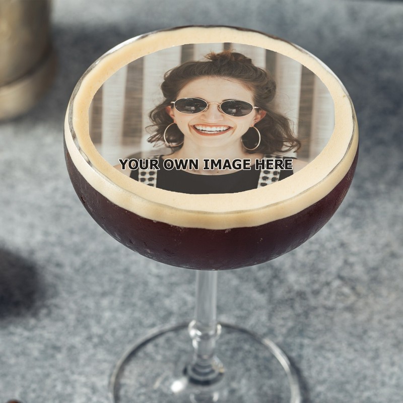 Wedding Birthday Hens Photo Logo Edible Cocktail Drink Toppers
