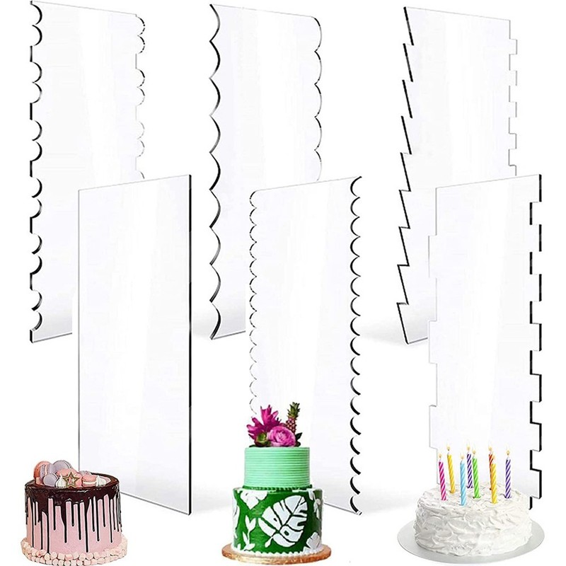 Cake Scraper 24x10x0.2cm 6 Different Shapes 6pcs/set Cake Edge Smoother gallery