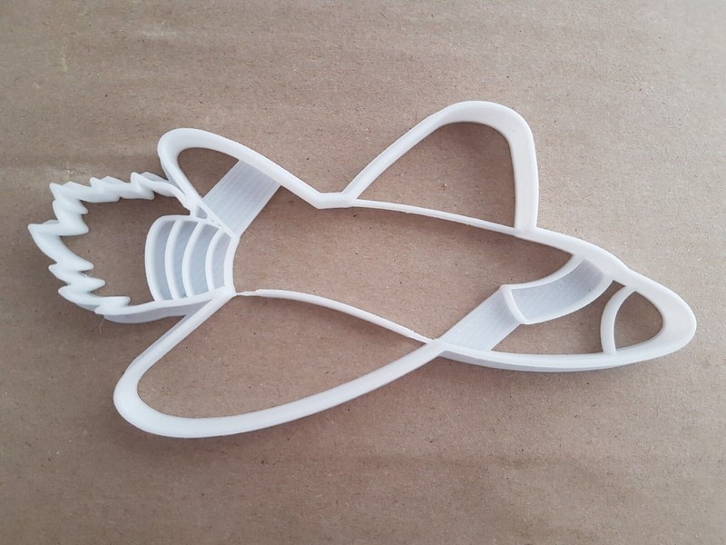 Space Shuttle Jet Plane Shape Cookie Cutter Dough Biscuit Pastry Fondant Stamp gallery