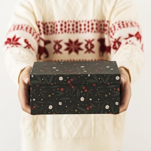 Christmas Boxes with Lids - Set of 10, Charming Festive Gift Boxes, gallery