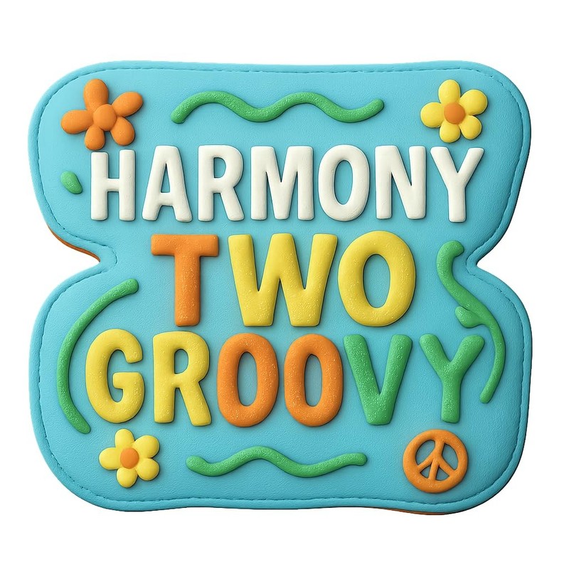 Harmony Two Groovy Cookie Cutter & Stamp, Fondant & Clay - 4x3.2 gallery