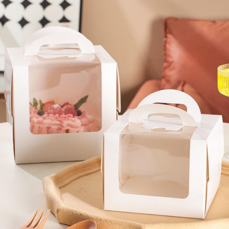 40 Pack Cake Boxes with Boards (20 Boxes + 20 Boards), 8 x 8 x 5.5 Inch Baker... gallery
