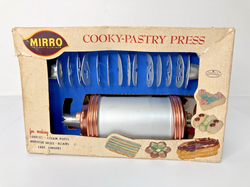 Vintage Mirro Cooky Cookie Pastry Press 358-AM ~ Original Box Complete ~ 1960’s