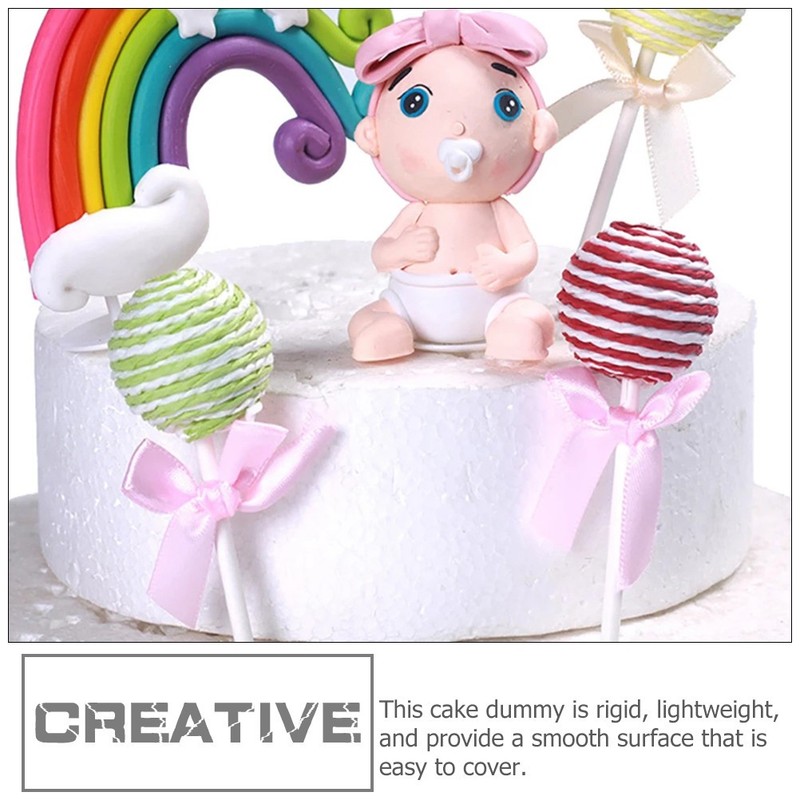 4Pcs White Foam Cake Models Reusable Multi-Function Cake Dummy Set gallery