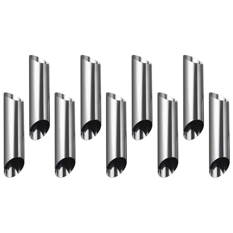 9PCS Stainless Steel Practical Pastry Cream Horn Molds Croissant Pastry Tube New gallery