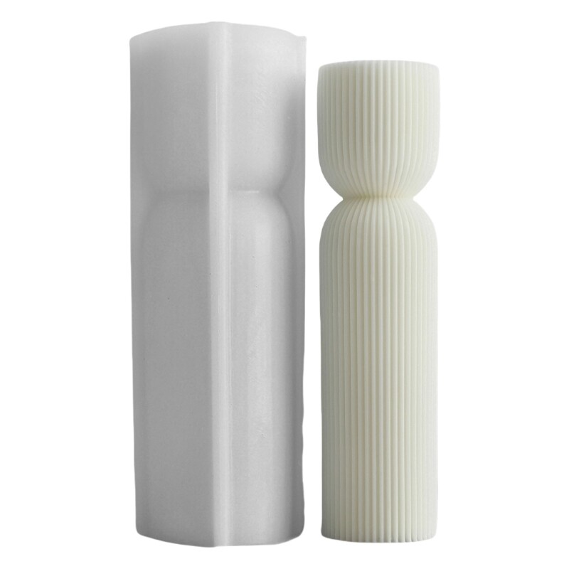Flexible Silicone Mold for Striped Pillar Stylish Home Decoration Mould