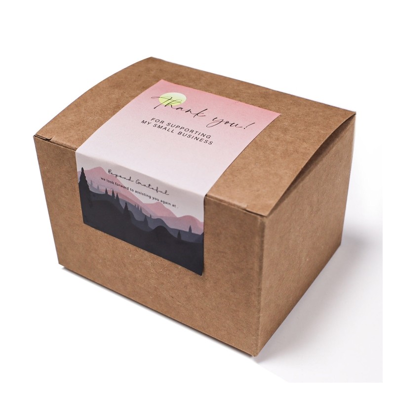 Rectangular Printed Forest Series Sticker Set of 50 Baking Biscuit Cake Gift Box gallery