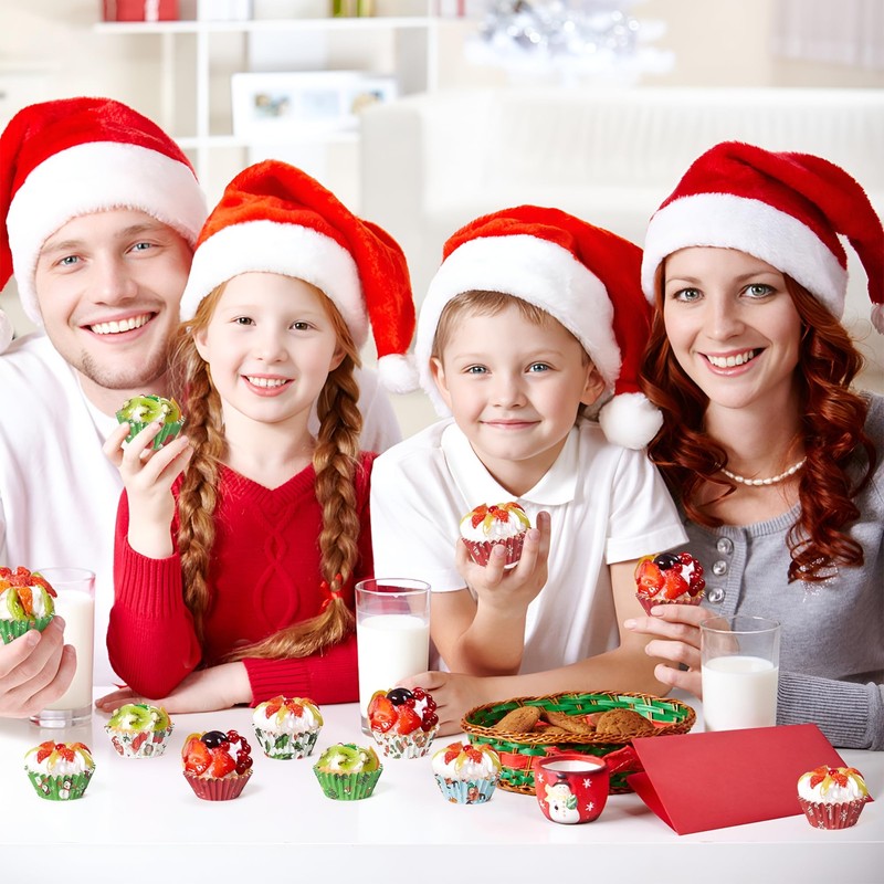 600 Pcs Mini Christmas Cupcake Paper Liners Muffin Baking Cups for Holiday gallery