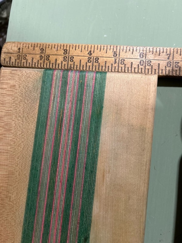 Handcrafted Multi-Colored Laminated Wood Rolling Pin and Cutting Board Set