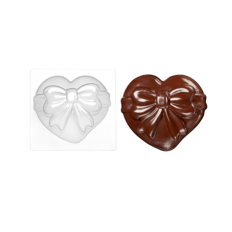 “Heart with a bow140mm” chocolate mold plastic mold for pastry chef
