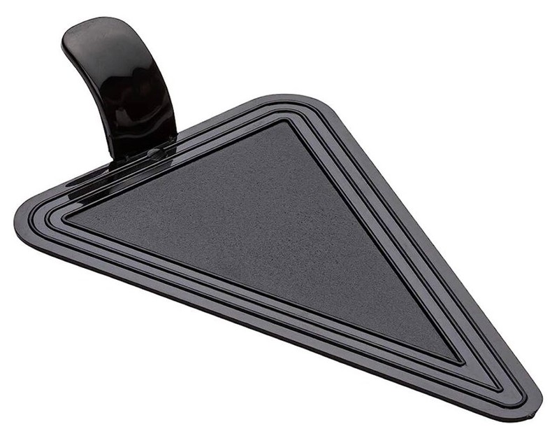 Triangle Black Plastic Cake Server - 4 1/2" x 3" - 100 count box gallery