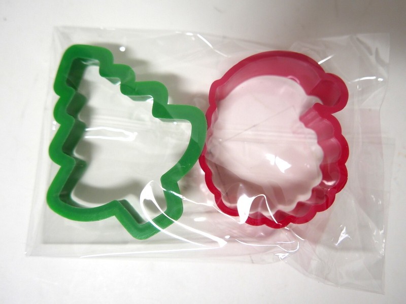 Adorable Christmas Tree 4″ & Santa 3″ Cookie or Biscuit Cutters Plastic