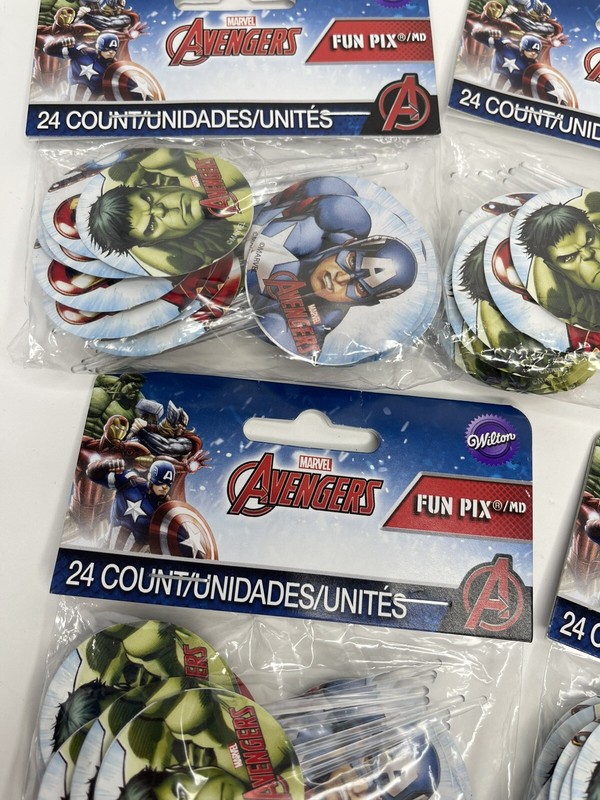 5 Wilton Marvel Avengers Fun Pix Cupcake Toppers 24ct New Party 120 Total gallery