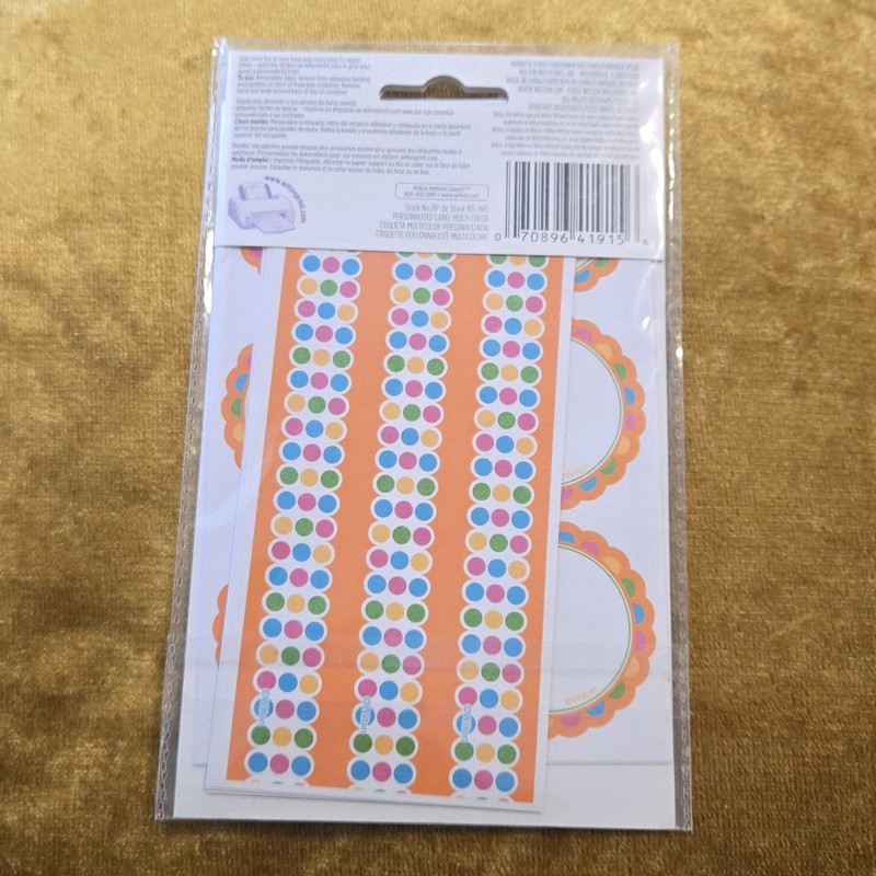 Wilton Treat Pops Labels Wraps Treats Colorful Dots 12 Bands 12 Labels gallery