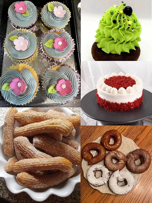 Churro Piping Tips & Bags Set,Extra Large Piping Tips 9FT Eclair &Star gallery