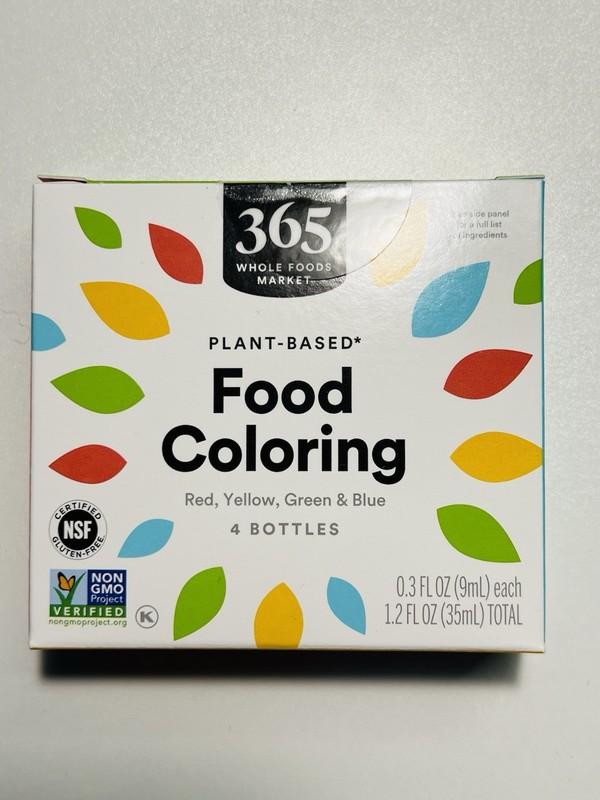 Plant-Based Food Coloring (Red, Yellow, Green & Blue Bottles),Vegan (set Of 2) gallery
