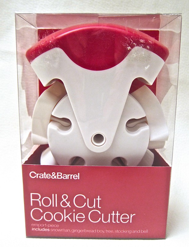 Crate Barrel Cookie Cutter Holiday Christmas Roll & Cut Snowman Tree Stocking