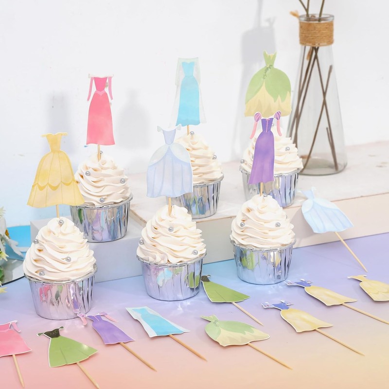 Princess Party Cupcake Topper - Princess First Birthday Party Decoration,Dress gallery
