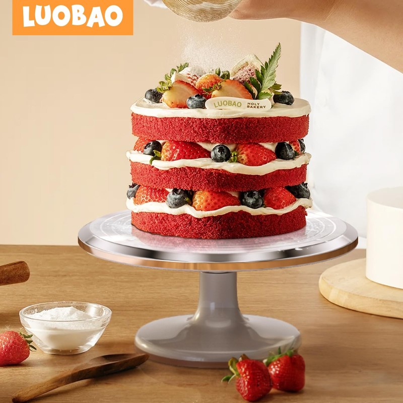 12 Inch Cake Turntable Decorating Stand with Aluminum,Cake Turntable Decorati... gallery