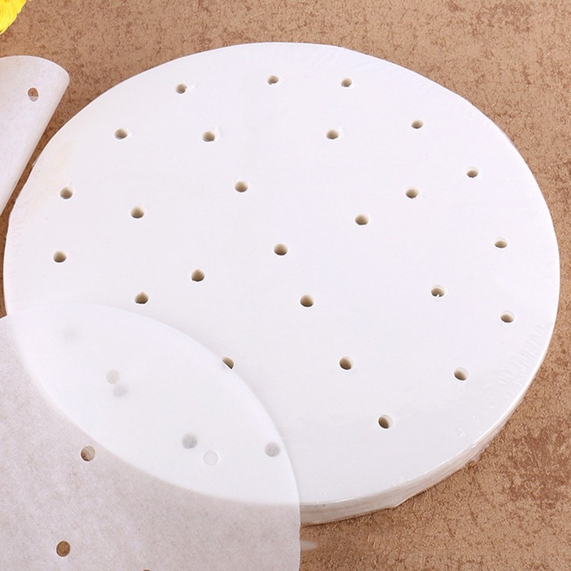 100 Pcs/set Air Fryer Parchment Paper Liner Bamboo Steamer Liners gallery