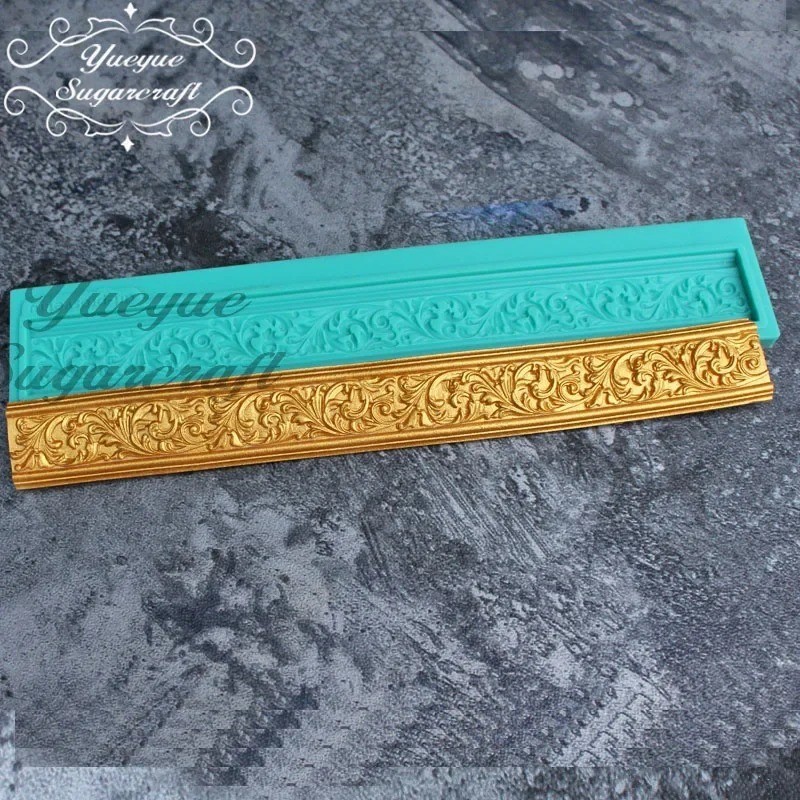 Baroque Silicone Border Mold Scroll Curlicues Filigree Fondant Sugarcraft Mold gallery