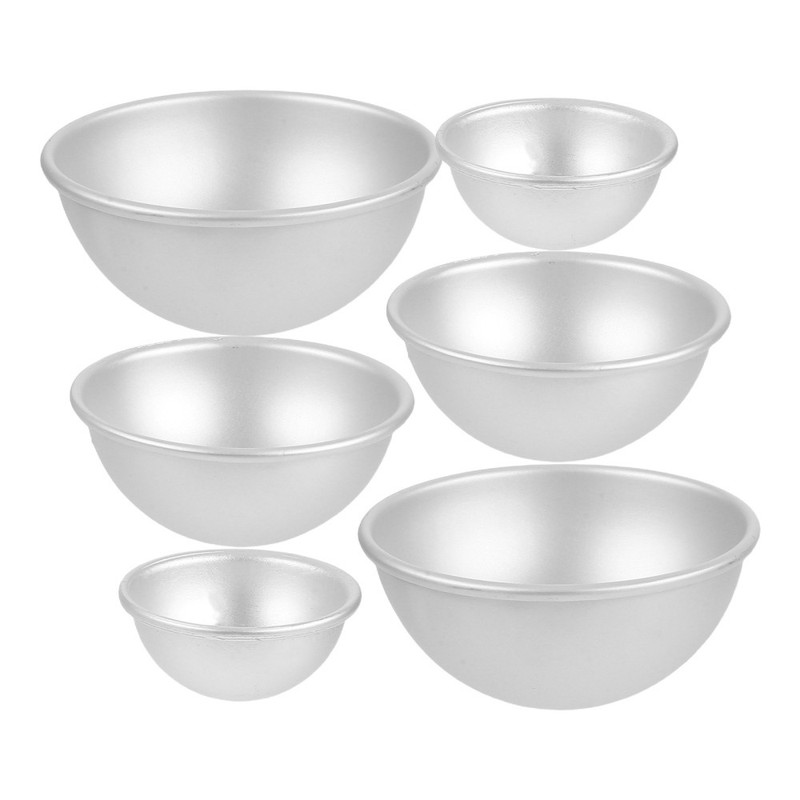 6pcs Half Ball Cake Mold Aluminum Alloy Nonstick Pan for Baking Soap Pans gallery