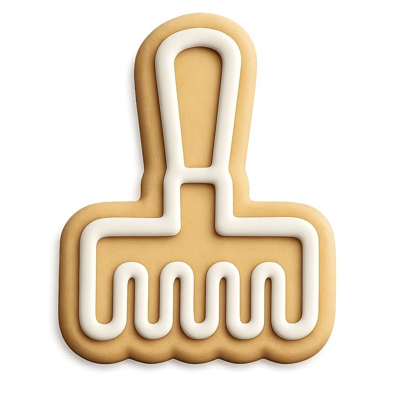 Multi-Tine Rake Cookie Cutter & Stamp, Fondant & Clay – 4×3.2