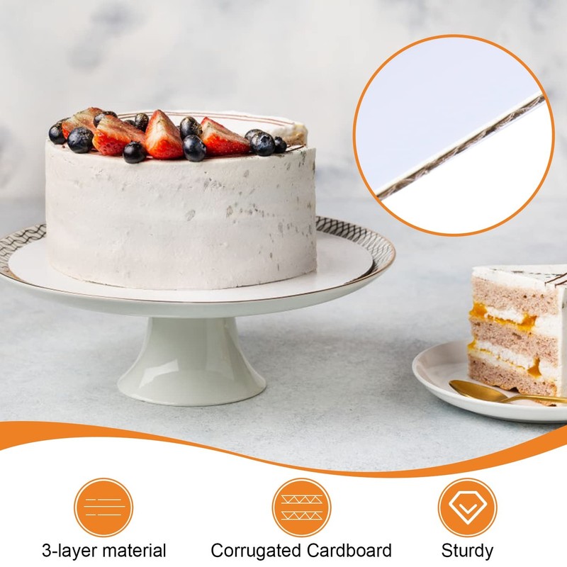 36-Packs Cake Boards 8 inch round，Cake Boards White Cake Board Rounds，White C... gallery