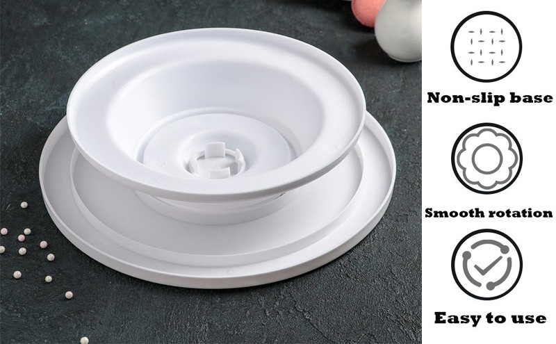 11 Inch Revolving Cake Stand Turntable, Cake Decorating Kit with 24 Icing gallery